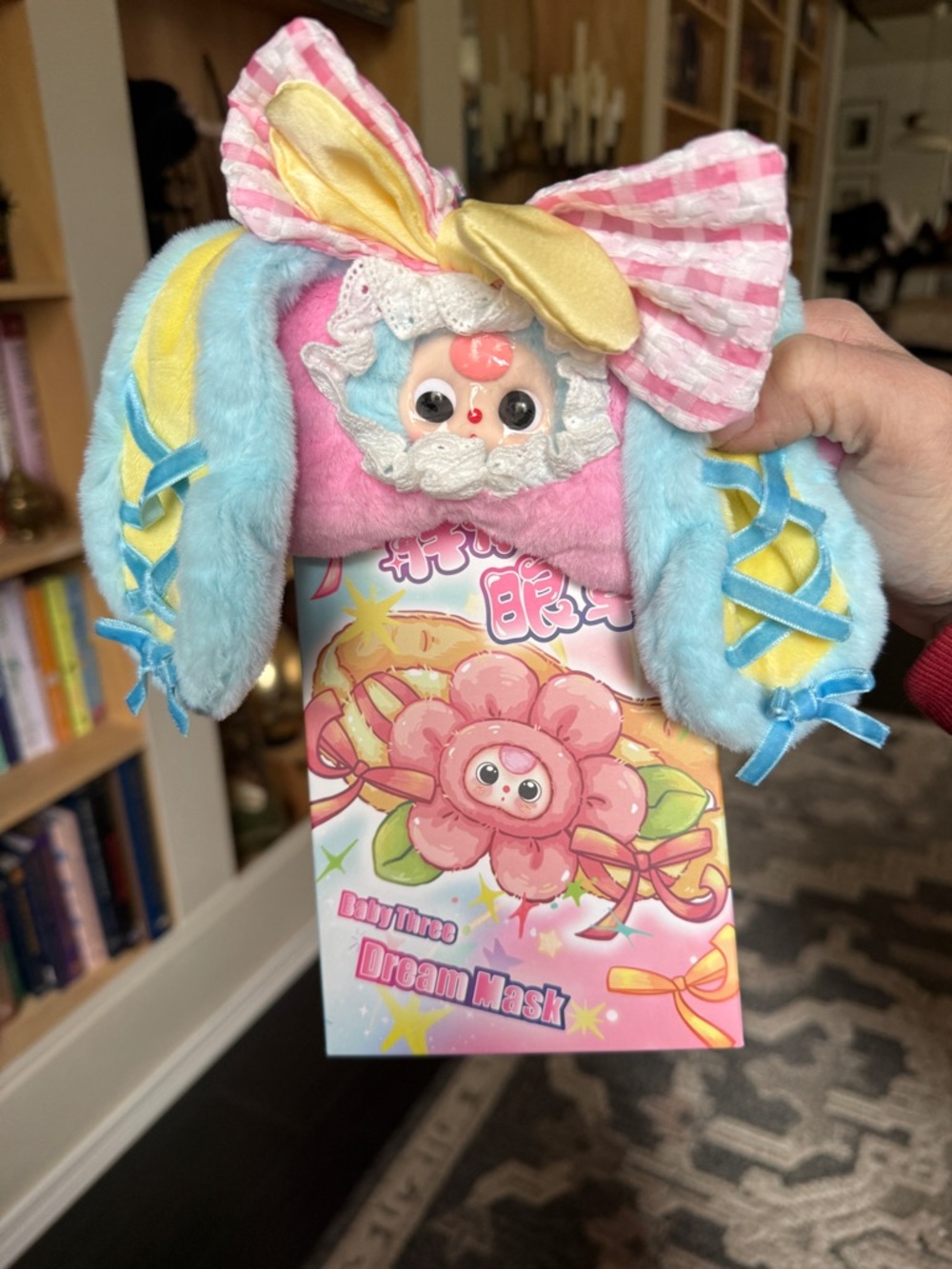 Brand new BB3 Dream Mask - Pink & Blue Bunny Ear Sleep Mask
